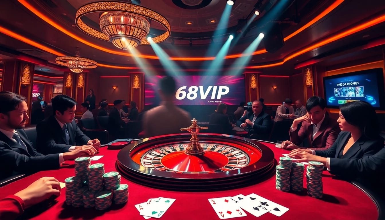 Experience thrilling roulette action at 68VIP casino, showcasing elite gambling excitement.