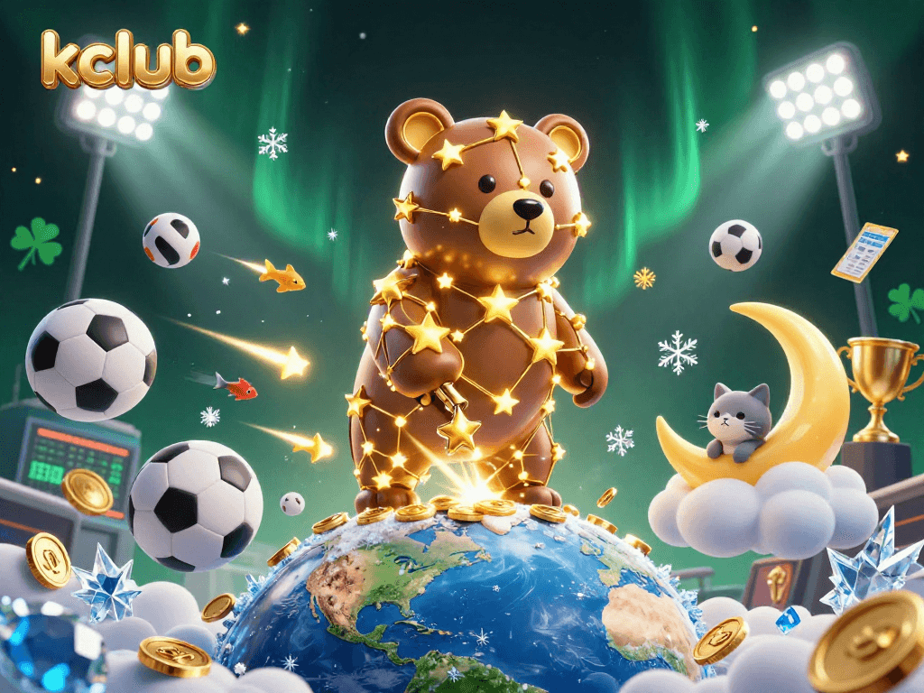 Win big at kclub with vibrant 3D casino scenes filled with characters and game elements.