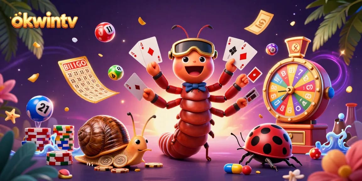 Wager with okwintv's vibrant lottery atmosphere showcasing excitement and gaming elements.