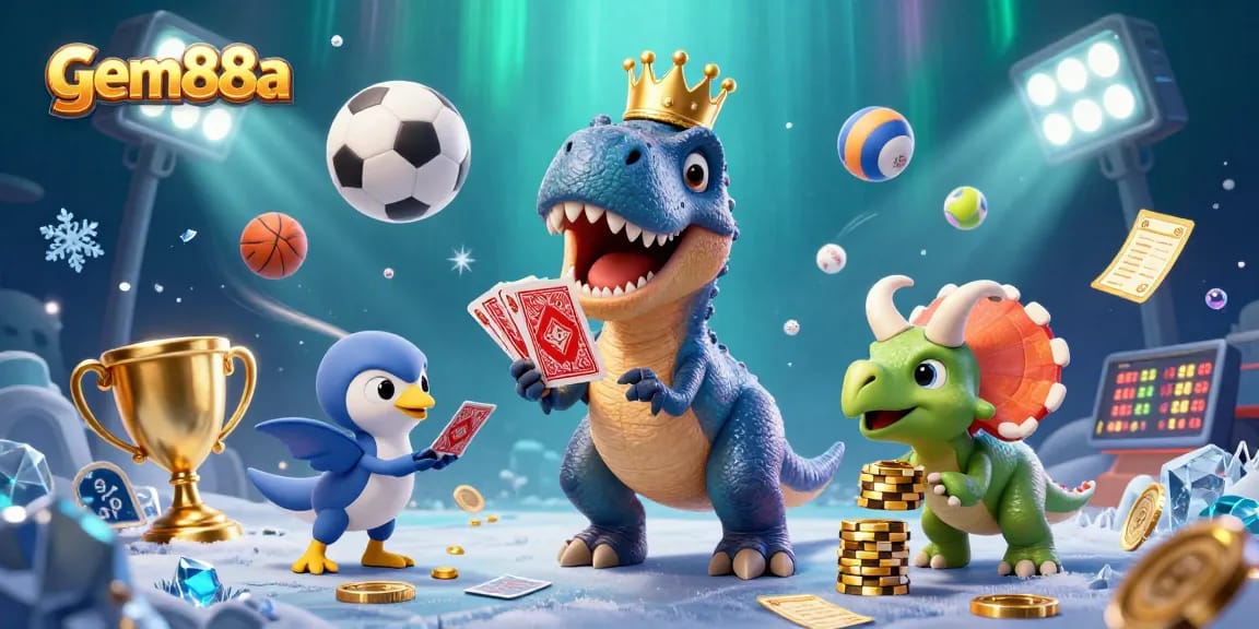 Experience the excitement of gem88a with characters engaging in dynamic casino action.