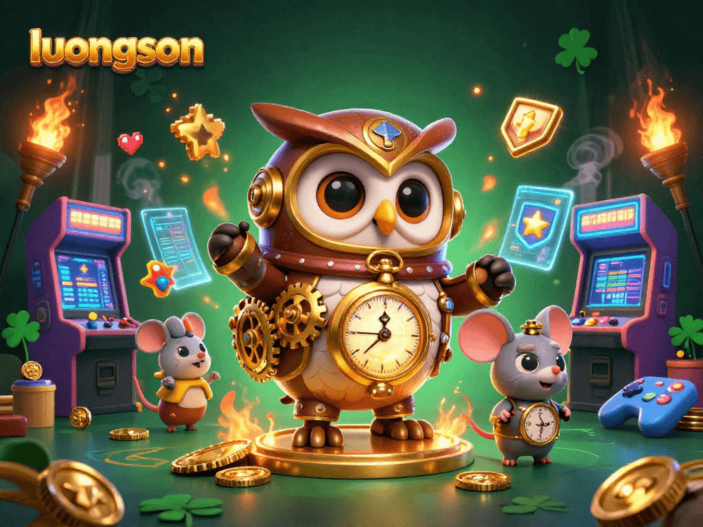 Experience thrilling gaming at luongson with an engaging casino scene featuring unique characters.