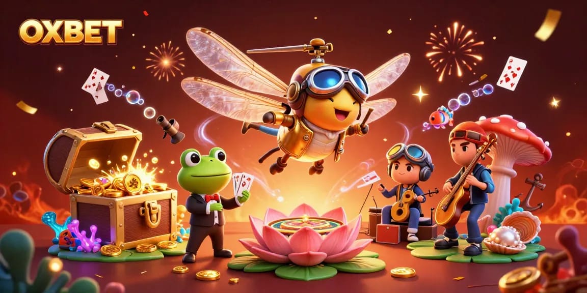 Experience the thrill of OXBET with jazzy casino vibes and vibrant characters in action.