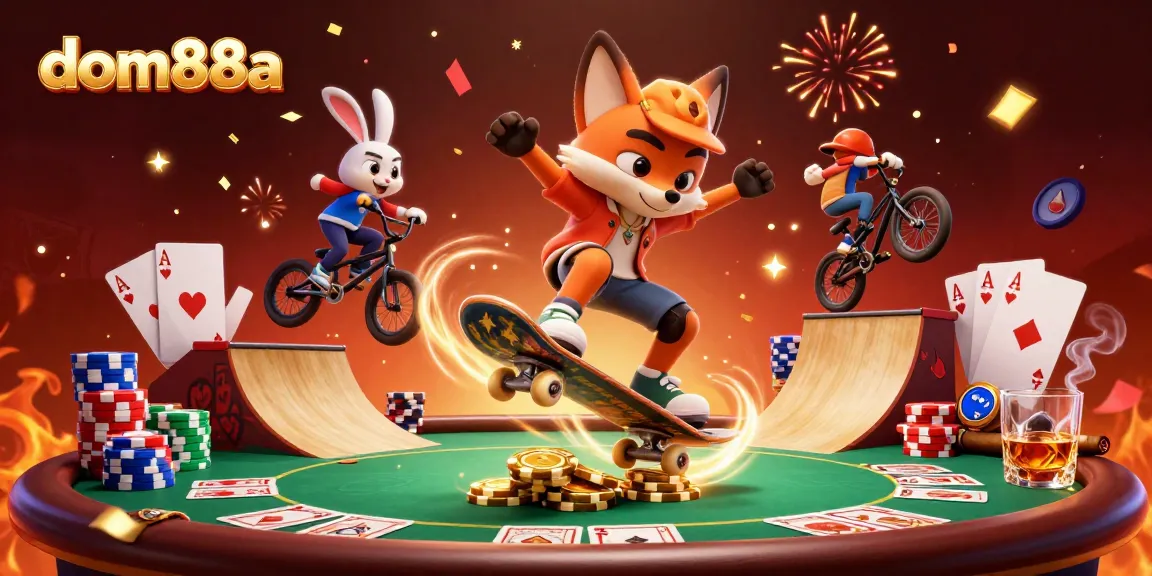 Engage in thrilling gameplay at dom88a with vibrant 3D casino characters and dynamic elements.