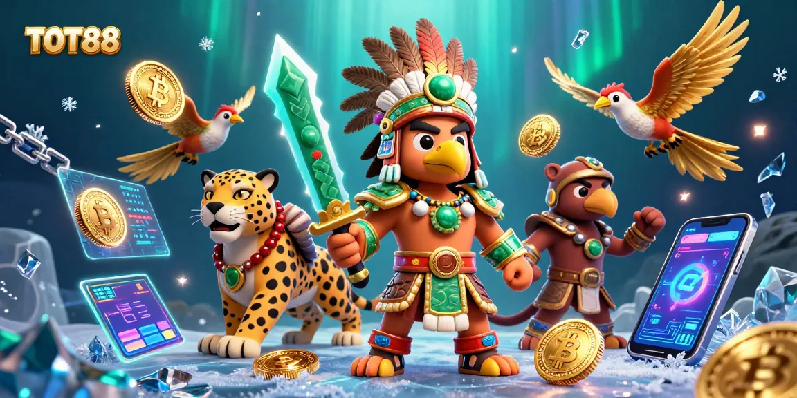 Engage with TOT88 and experience a thrilling crypto casino adventure filled with 3D warriors and vibrant digital effects.