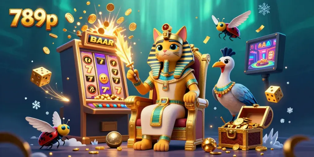 Experience the thrill of gaming at 789p with a vibrant jackpot scene featuring lively characters and exciting casino elements.