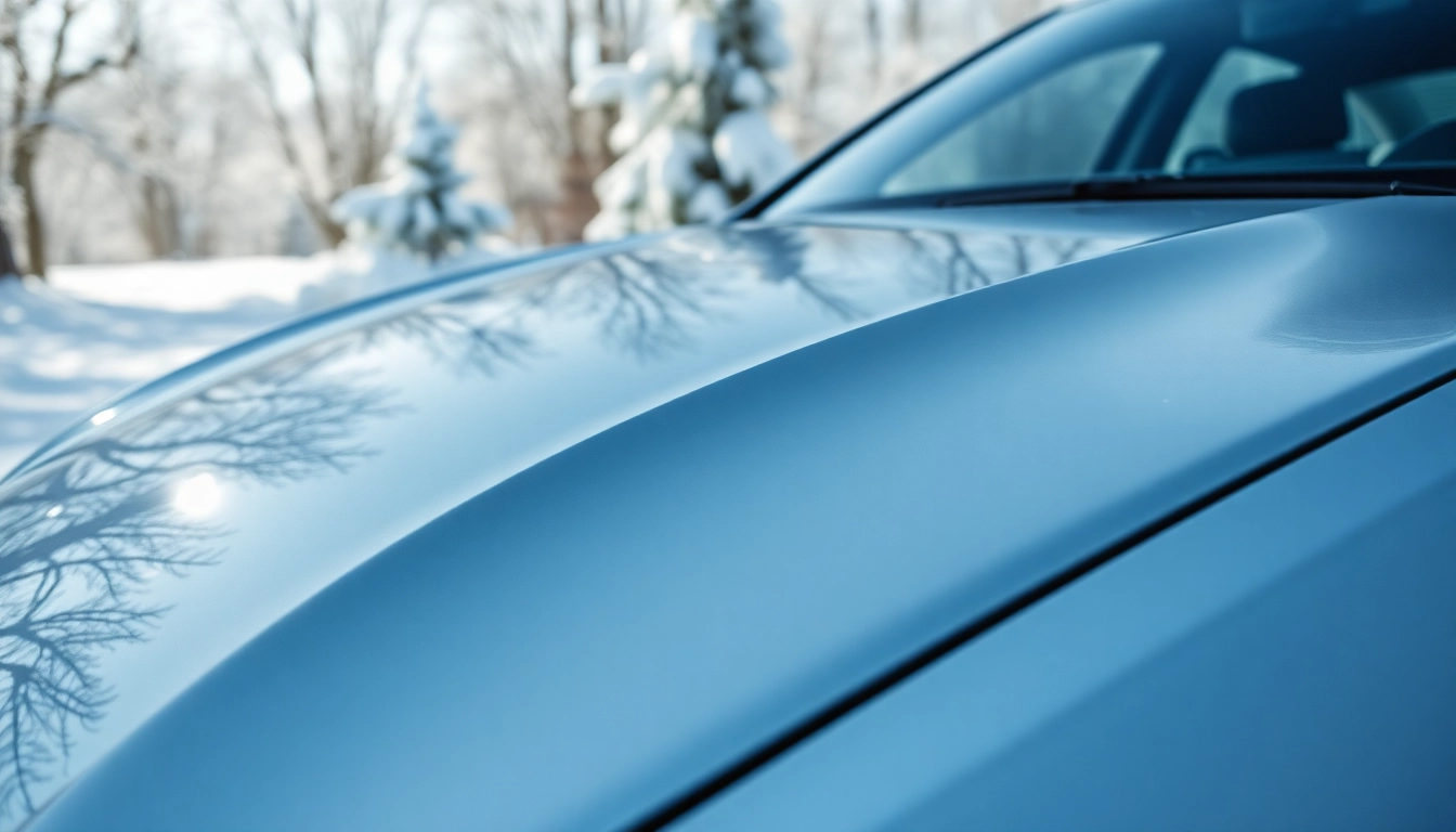 PPF winter road salt protection showcasing a vehicle's resilient surface coating against winter elements.