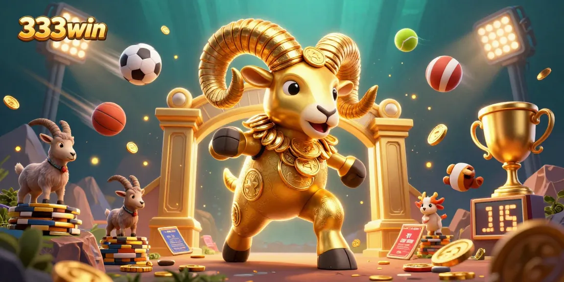 Experience thrilling gambling with 333win, showcasing a dynamic 3D casino scene with energetic characters and exciting elements.