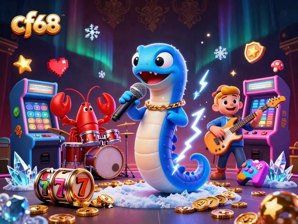 cf68 showcases an exhilarating underwater casino performance with a DJ electric eel and vibrant game elements.