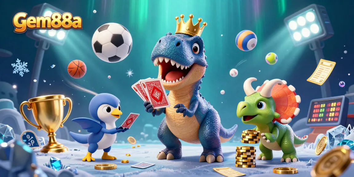 Experience the excitement of gem88a with characters engaging in dynamic casino action.