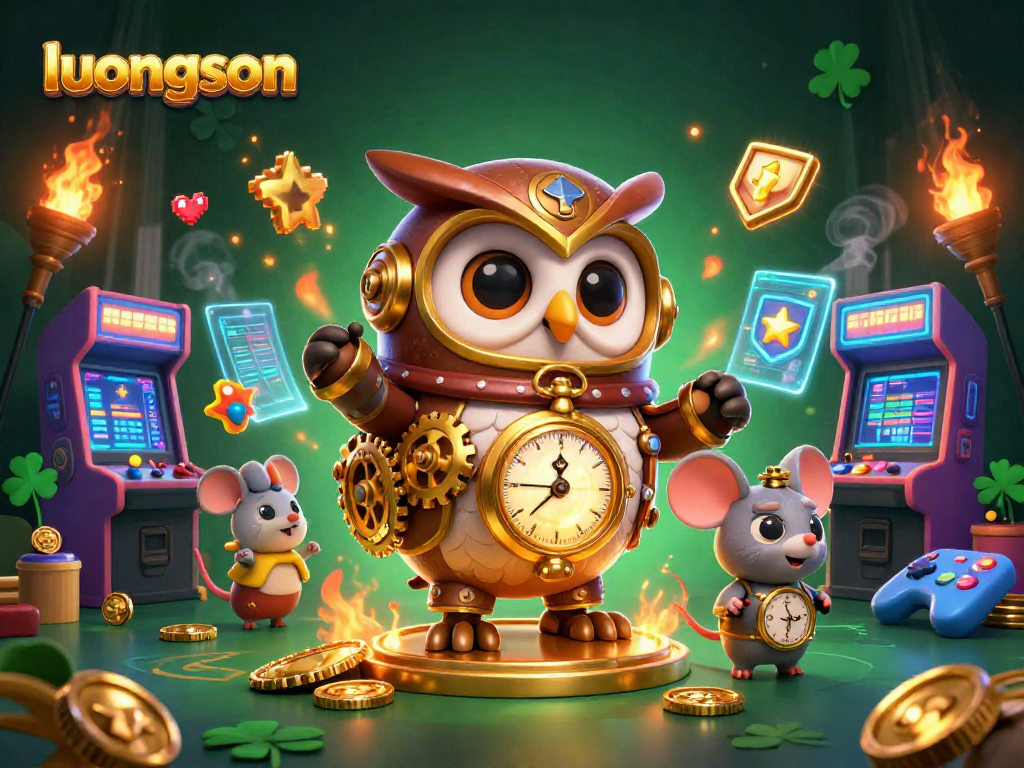 Experience thrilling gaming at luongson with an engaging casino scene featuring unique characters.