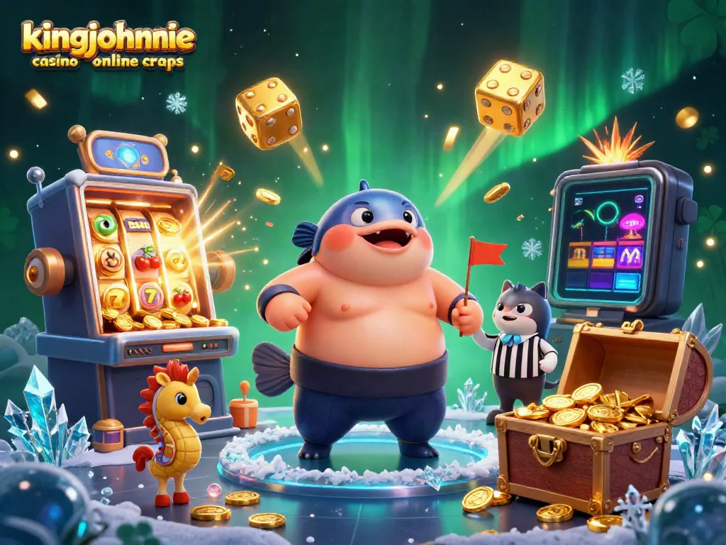 Experience excitement and winning at kingjohnnie casino online craps with vibrant 3D casino elements in an underwater setting.