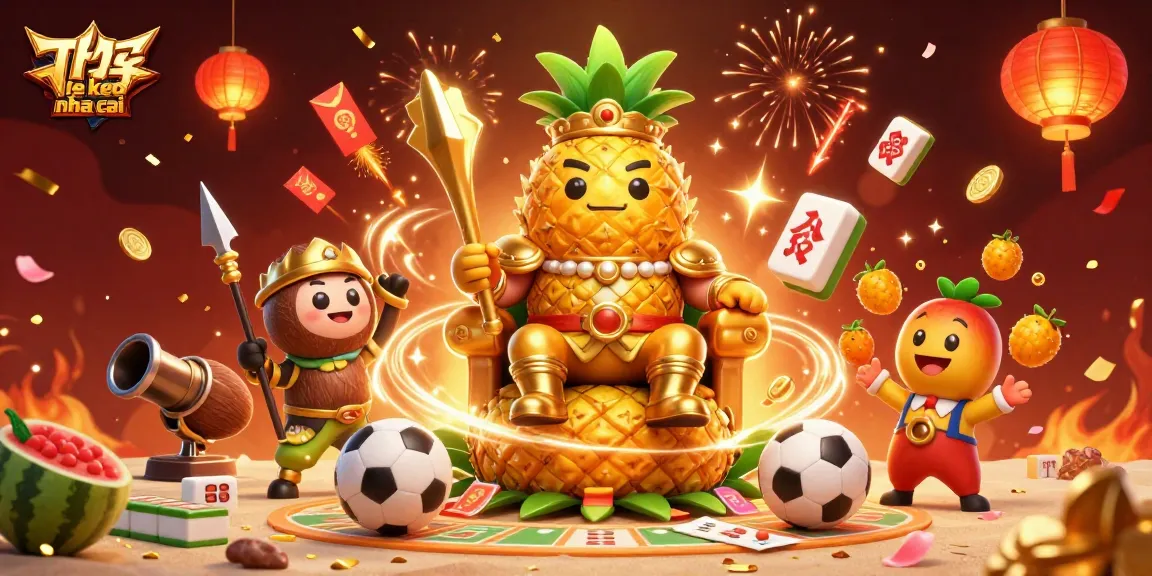 Experience ty le keo nha cai with a vibrant cartoon scene showcasing sports betting activities and festive elements.