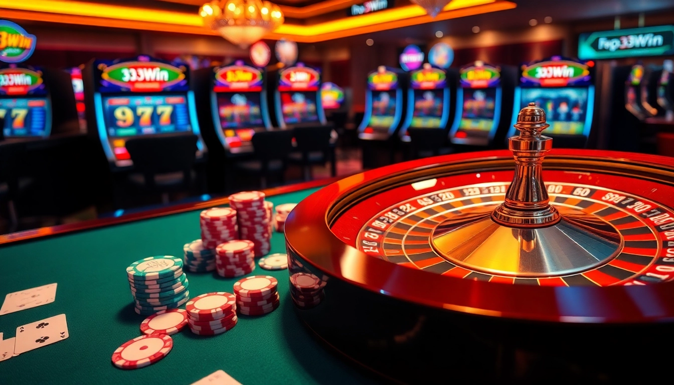 Experience the excitement of nhà cái 33Win with interactive gaming tables and vibrant slots.