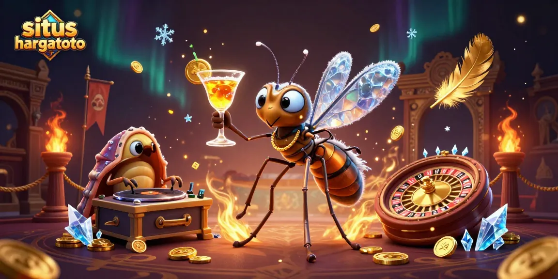 Experience the thrill of situs hargatoto with this vibrant 3D casino illustration featuring unique characters.