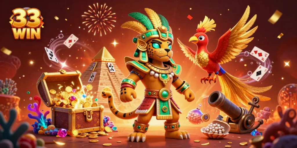 Chơi 33 WIN với hình ảnh sòng bạc động và hấp dẫn từ trò chơi casino trực tuyến.