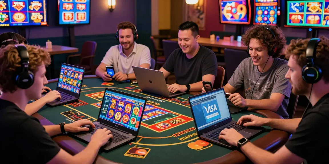 Players enjoying credit card casinos at https://pavilions.org.uk with vibrant games and joyful interactions.